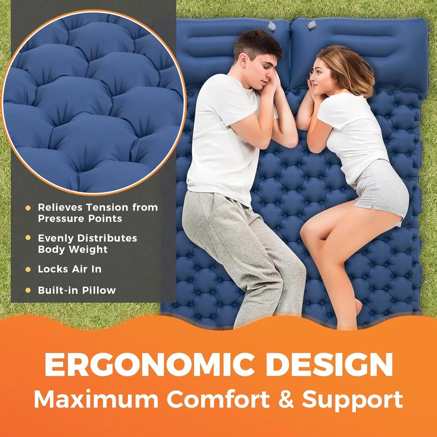 colchón inflable extra ancho con capacidad para dos personas